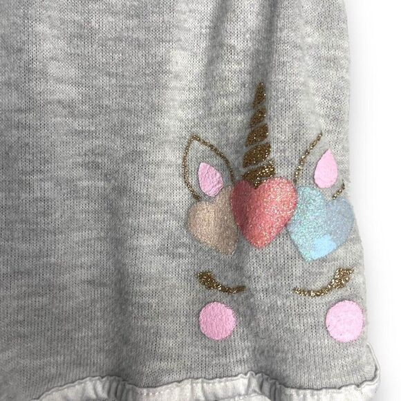 Unicorn B Tween Sweat Shorts Girls 8 Gray Casual Graphic Print Athleisure Play - Picture 3 of 7